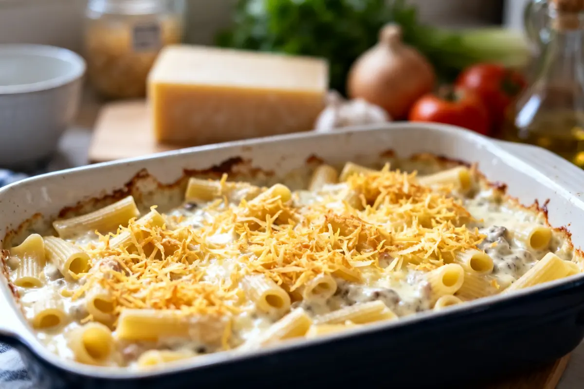 Recette de gratin de pâtes moelleux, facile et rapide à faire