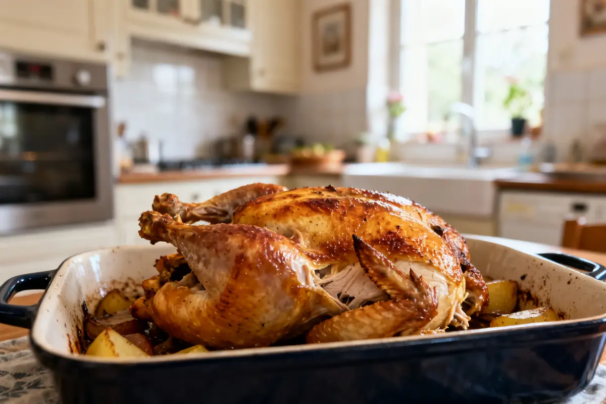 Recette de poulet rôti au four : Simple, moelleuse et croustillante