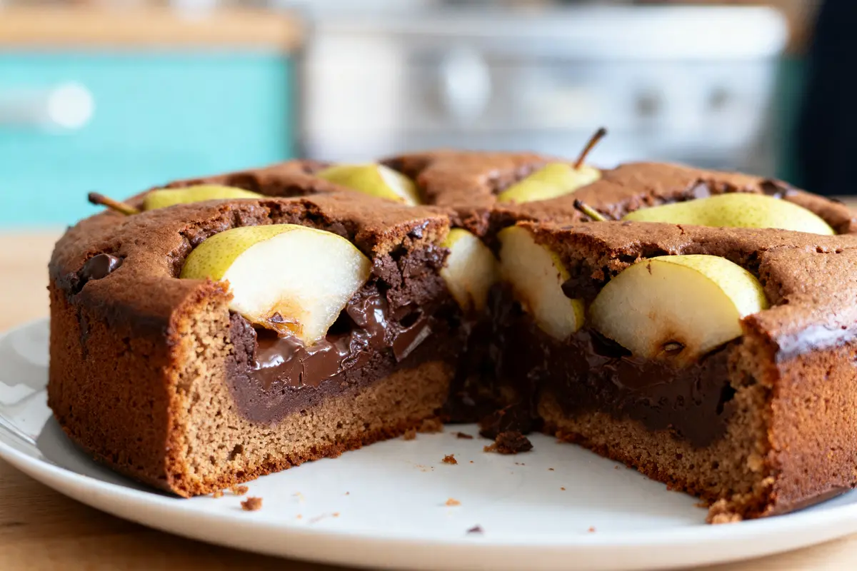 Recettes de gâteau poires chocolat : Faciles, moelleuses et rapides