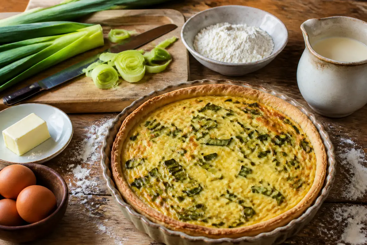 Tarte aux poireaux à l’ancienne : Recette familiale inoubliable !