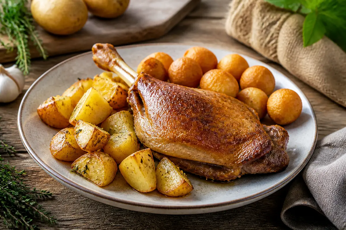 Quel accompagnement pour le confit de canard ? Pommes et légumes sautés